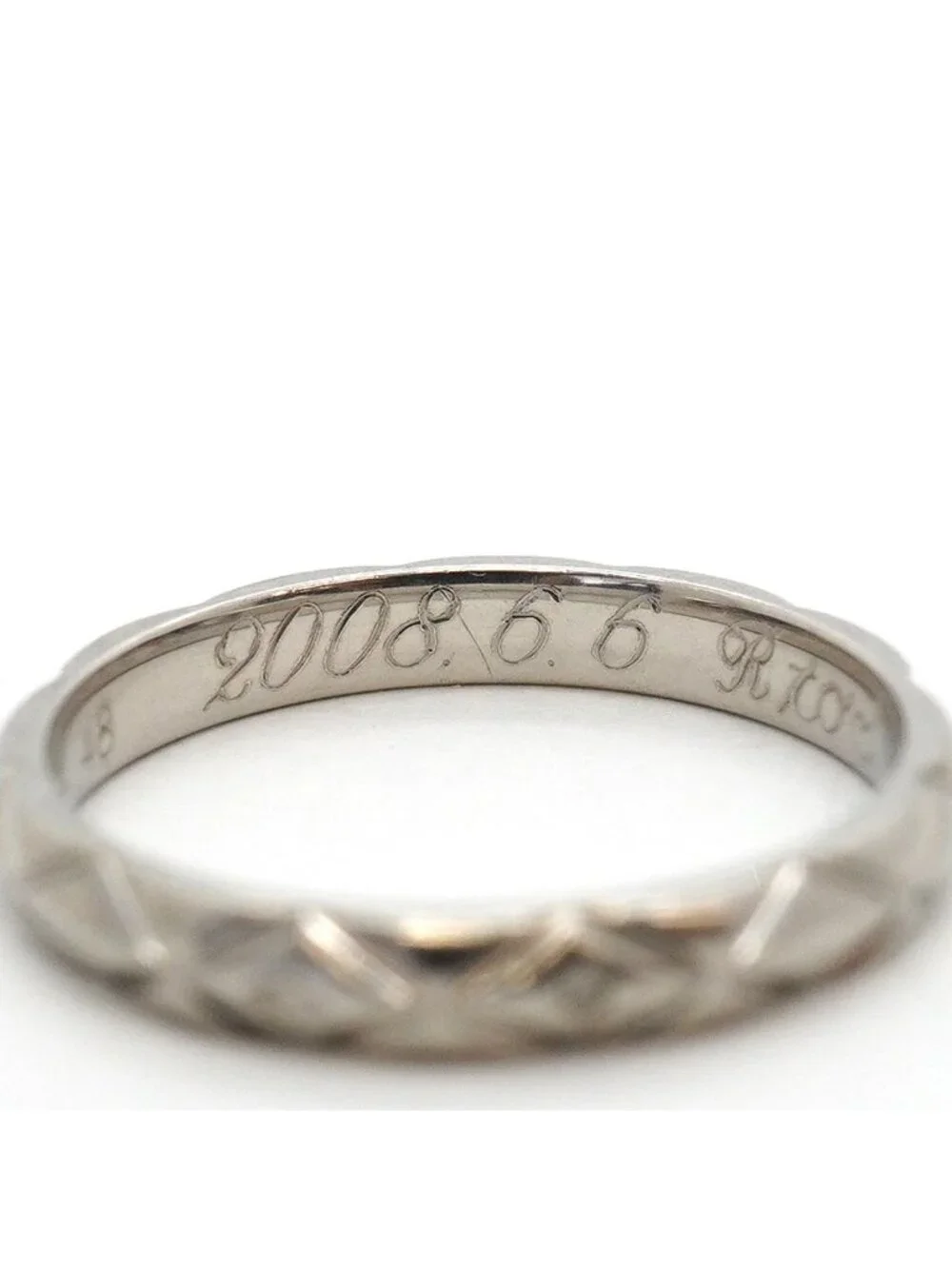 Chanel Ring Quilted Platinum